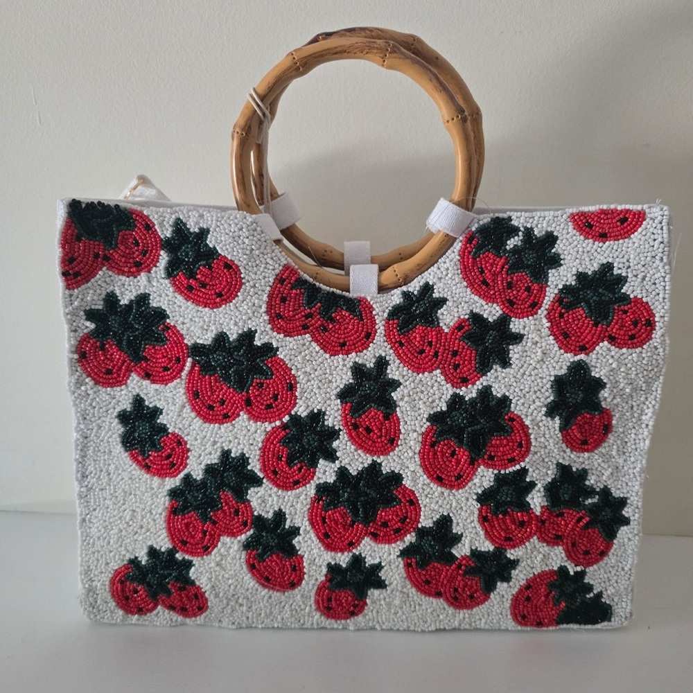 Sol & Mer Strawberry Patterned Handbag
